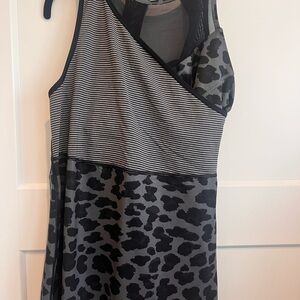 Lululemon. Black and Gray Animal Print Tank